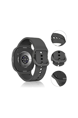Samsung Galaxy Watch 8 44mm 40mm İle Uyumlu Metal Tokalı Purelux Soft Silikon Kordon