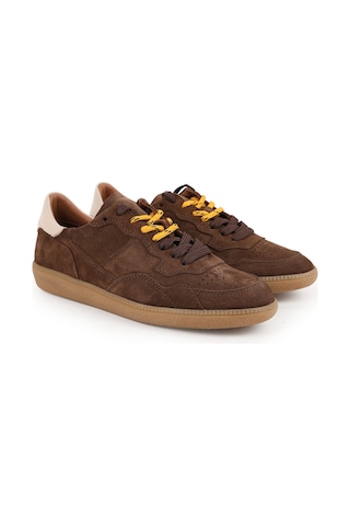 Mamma Mia Kadın Sneaker Bağcıklı Hakiki Süet Yürüyüş Hafif Taban Retro 26y-870 Bıstro