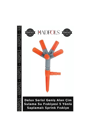 Delux Serisi Geniş Alan Çim Sulama Su Fıskiyesi 5 Yönlü Saplamalı Sprink Fıskiye