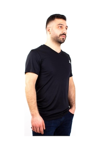 Kinetix Sn-222 Neck Siyah Günlük Erkek V Yaka Tişört