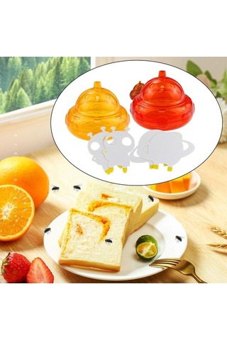 Createtech Suntek Uzay Gemisi Şekli Yeniden Kullanılabilir 2 Adet Kırmızı Meyve Sineği Kapanı