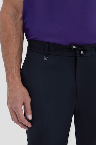 Sabri Özel Erkek Siyah Dar Kesim Slim Fit Dokuma Yan Cep Jogger Pantolon