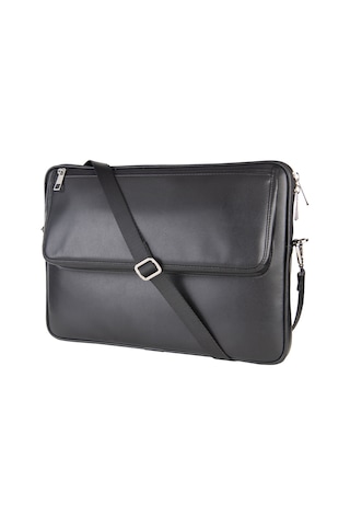 2k S.deri Laptop Çantası,tablet Çantası,13.3'' İnç,vegan,omuz Ve Valiz Askılı,aksesuar Ve Evrak Cepli,24 34 2 Cm.,siyah Laptop Çantası