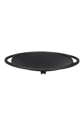 Lava Döküm Sac Kavurma Tavası 28 CM Cam Kapaklı Ahşap Altlıklı