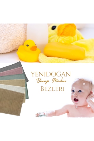 12li Müslin Bebek Ağız Mendili Pamuklu Yumuşak Ağız Silme Bezi Çok Renkli