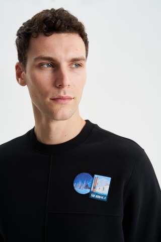 AR-MA Arma Şık Erkek Regular Fit 3 İplik Şardonlu Bisiklet Yaka Sweatshirt 001
