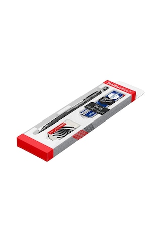 Scrikss Track Siyah 0.7 Mm Mekanik Kurşun Kalem Üçlü Set Siyah