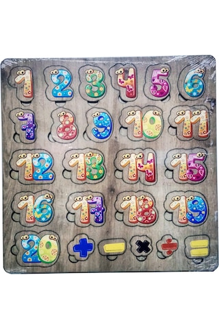 Hayal Ahşap Tutmalı Bul Tak Yapboz Sayılar