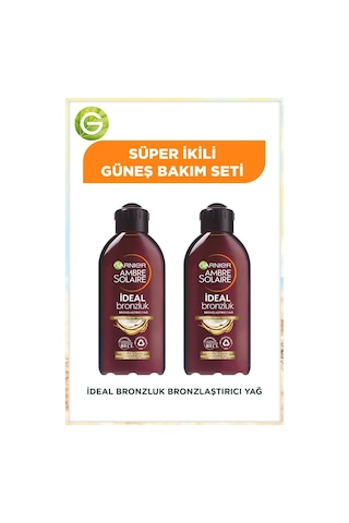 Garnier Ambre Solaire Yoğun Bronzlaştırıcı Yağ Gkf2 200ml 2'li Set pktgrnambrgkf20x2-7860