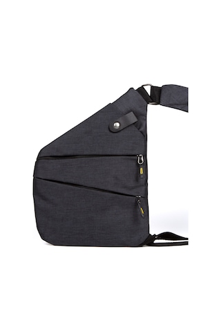 Newish Polo Heybe Keten Kumaş Çapraz Göğüs Ve Omuz Çantası New121 - Siyah