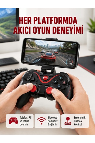 Hafif Ve Taşınabilir Kablosuz Bluetooth Oyun Konsolu - 4999 12196068
