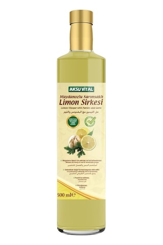 Aksu Vital Maydanozlu Sarımsaklı Limon Sirkesi Cam 500 ML