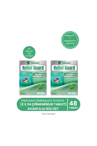 Relief Guard İkili Paket 48 Çiğnenebilir Tablet
