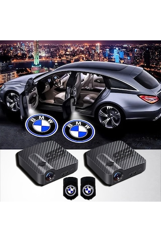 Bmw Kapı Altı Logo Araç İçi Pilli 2 Adet