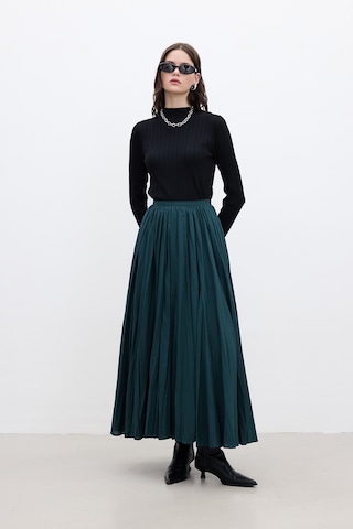 Pılıse Maxı Etek Yeşil Yeşil