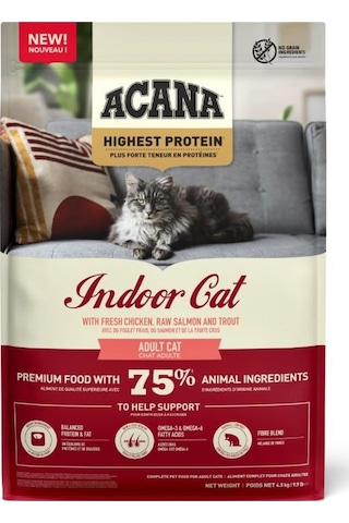 Acana Highest Protein Indoor Yetişkin Kedi Maması 4,5 Kg