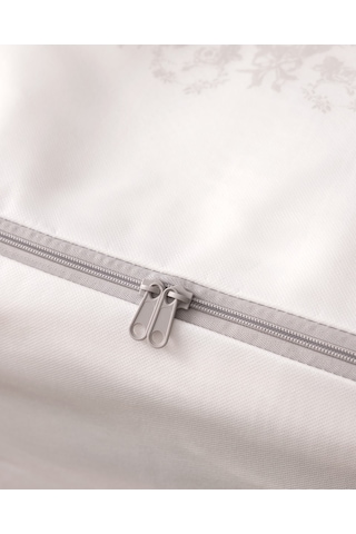 Madame Coco Çiçek Desen Baskılı 2 'li Hurç - Beyaz/gri 8684427147757 Beyaz