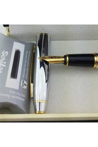 Scrikss 35 Gold Krom Dolma Kalem Lux Kutuda