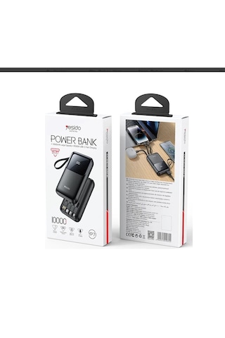 Yesido Yp71 Dijital Göstergeli 10.000 Mah 6in1 22.5w Pd Hızlı Şarj Powerbank Çoklu Kablolu 1