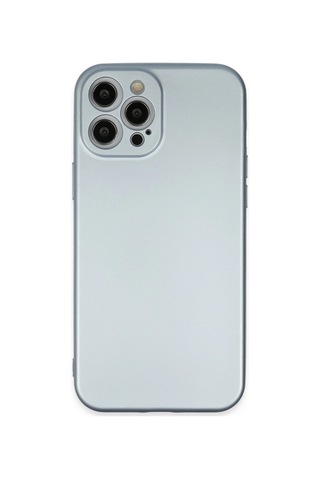Apple iPhone Uyumlu 12 Pro Max Kılıf Nano İçi Kadife Silikon - Sky Blue Mavi