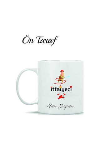 İtfaiye Kişiye Özel Tasarım Kupa Bardak Beyaz