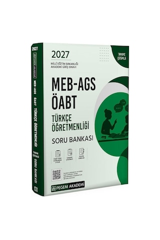 Pegem 2027 Öabt Meb-ags Türkçe Öğretmenliği Soru Bankası Çözümlü Pegem Akademi Yayınları