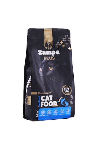 Zampa Plus Premium Kısırlaştırılmış Somon Etli Yetişkin Kediler İçin Kuru Mama 1500 G