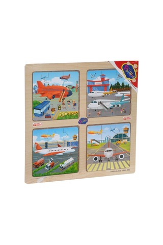 Northcity Ony-343/344/345/346 Ahşap Eğitici 4'lü Puzzle -onyıl Bx Standart