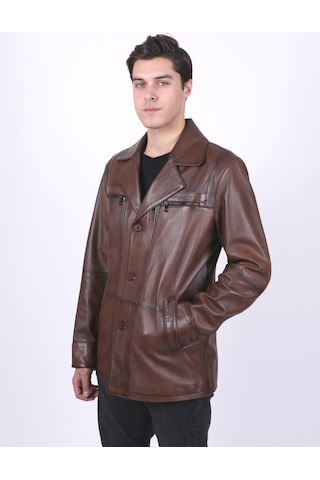 New Zaya Leather Erkek Kahverengi Deri Mont Hakiki Deri (468605696) Kahverengi