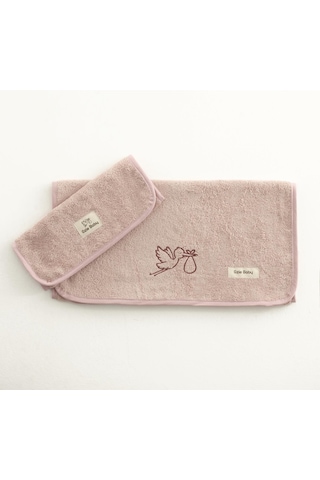 Bambu Antibakteriyel Çocuk Nakışlı 30x50 50x100 Havlu Seti Pembe