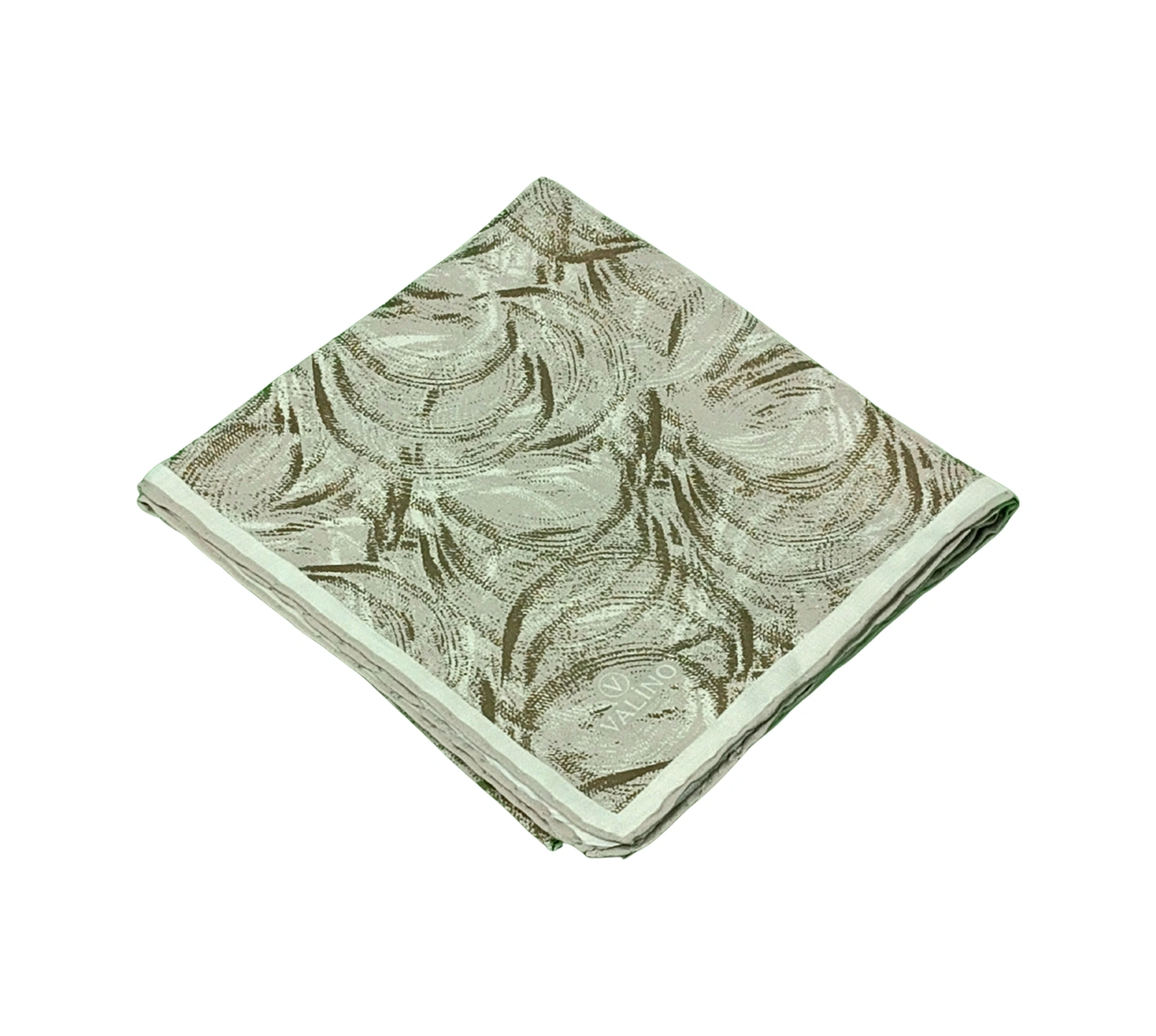 Mim Eşarp Valino Desenli Şifon Eşarp 90x90 Cm Krem
