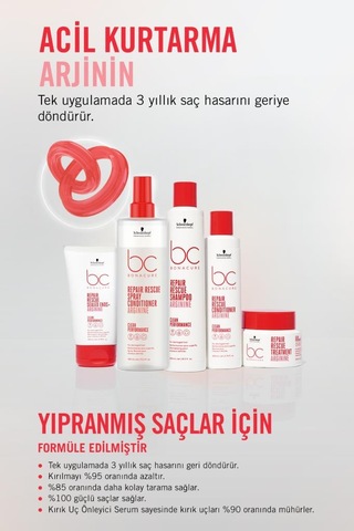 Bc Clean İşlem Görmüş ve Yıpranmış Saçlar için Acil Kurtarma Maskesi 30 ML