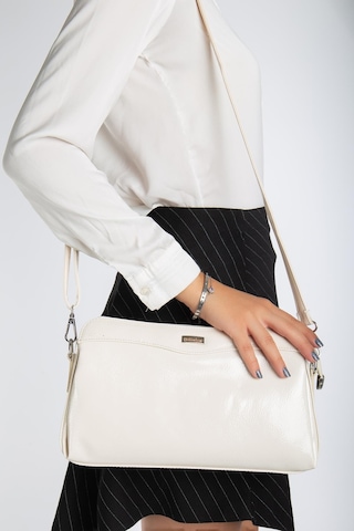 Kadın Portföy Cüzdan Çanta Ten Rugan 3 Bölmeli Uzun Kısa Askılı-3226 Ten Rugan Ten Rengi