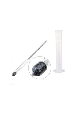 Alkol-Metre Dansimetre Alkol Ölçer ve 100 Ml Mezur Seti Thr246