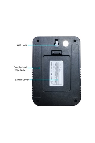 Ruicoo Beyaz Entegre Entegre Entegre Termometre: Dokunsuz Ölçüm, 50 Veri Depolama, 30 Gün Bekleme, Hd Ekran, C/ F Desteği Pil Yok