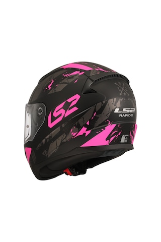 Ls2 Rapıd 2 Palımnesıs Mat Siyah-pembe Kask Siyah - Pembe