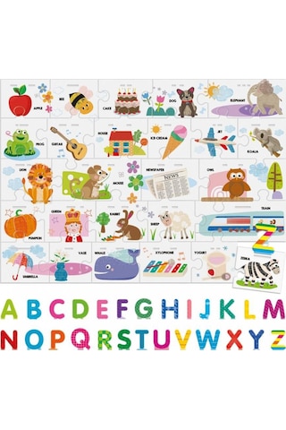 Montessorı Alphabet Puzzle 3d 3-6 Yaş
