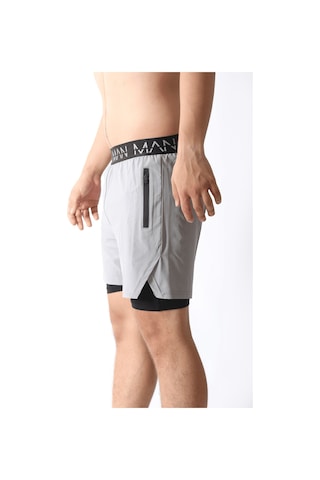Nature The Brand Unisex Şort,astarlı Şort,gym Şort, Fitness Şort,gizli Cepli Şort, Fitness Taytlı Şort Antrasit
