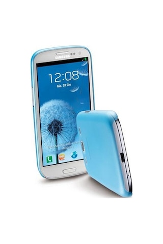 Cellular Line Galaxy S3 İle Uyumlu 035 Silikon Kılıf Mavi 035galaxys3b Out