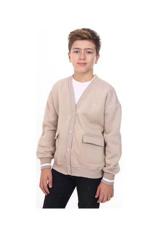 Toontoy Erkek Çocuk Baskılı Hırka Bej