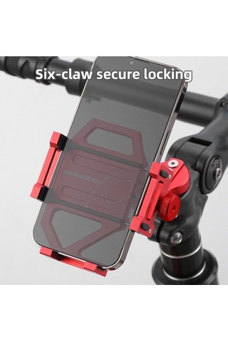 Fortunelane Alüminyum Bisiklet Telefon Tutucu, Dağ/elektrikli Bisiklete Uygun, Sürüş Navigasyonu İçin, Siyah Çubuk Tipi