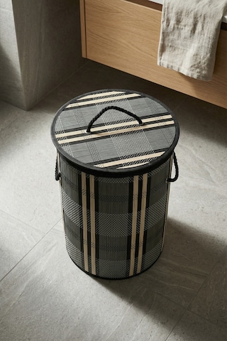 Nordic Yuvarlak Bambu Sepet - 50 Cm Gri