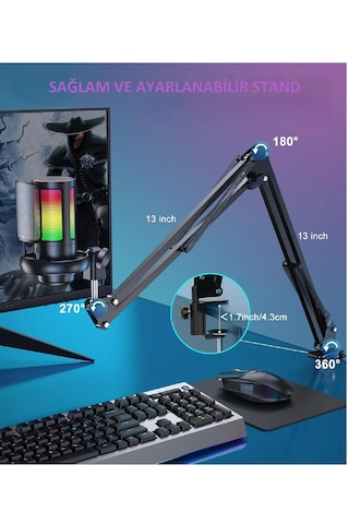 Mikrofon Seti Oyun Youtuber Stüdyo Ve İnfluencer Kayıt Mikrofonu