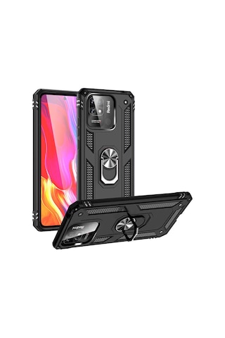 Poco C40 Kılıf Tchs Vega Kapak - Siyah Siyah