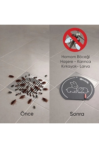 Tavşan Desenli Gider Koku Önleyici Silikon Mat Böcek Ve Kötü Koku Engelleyici Lavabo Gider Kapağı Açık Ahşap