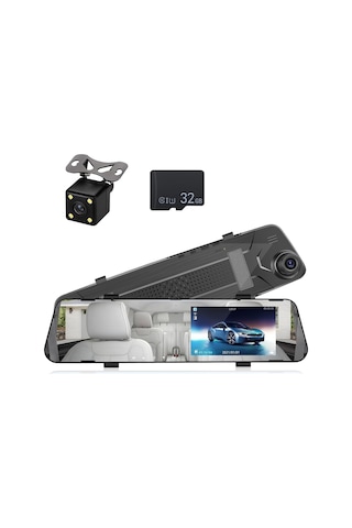 Aempart Araç Ön Ve Arka Kameralı İç Dikiz Aynası Dvr 4.5 İnc Ekran Kayıtlı Aem