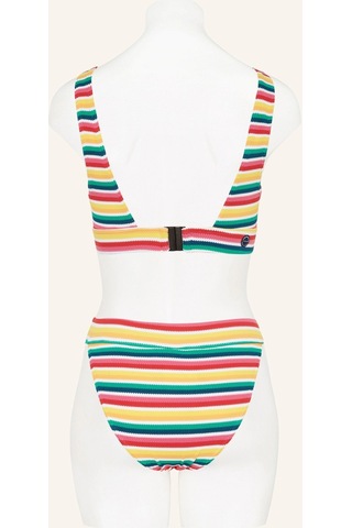 Cafe Du Cycliste Olivia Bralette Bikini Takımı, Çizgili Kadın Bikini Çok Renkli