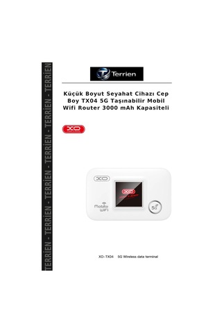 Küçük Boyut Seyahat Cihazı Cep Boy Tx04 5g Taşınabilir Mobil Wifi Router 3000 Mah Kapasiteli
