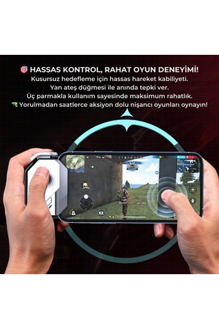 Polham Profesyonel Mobil Oyun Joystick İos & Android Uyumlu, Oyun Kontrol Cihazı, Tak-çalıştır