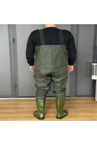 Askılı Bahçıvan Tulum, Çizmeli, 3.8 Mm Mebran Kaplama